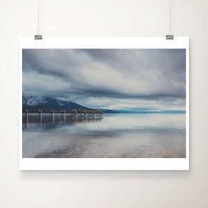 Lake Tahoe Sunrise Photograph: California Mountain Pier Print