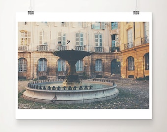 Aix-en-Provence Fountain Print, France Travel Photography