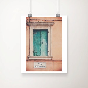 VERONA Italien Druck, Teal Fensterläden, via Sottoriva Fotografie