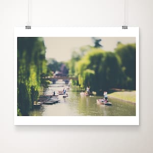 Cambridge print, River Cam photograph, Cambridge punting photograph, Cambridge summer print, travel photography, Cambridge decor