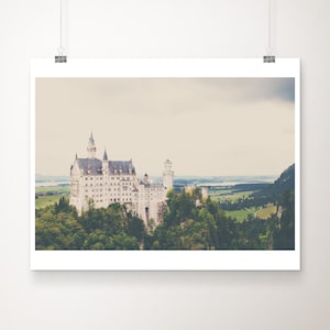 Neuschwanstein castle print, Germany print, Europe travel print, Neuschwanstein print, Castle photograph, Bavaria photograph, Alps print