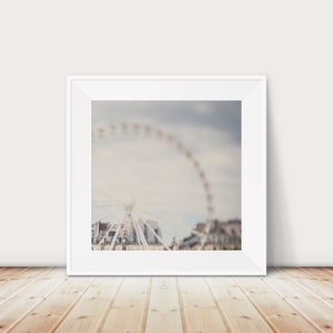 Paris print, Paris decor, Roue de Paris photograph, Paris travel print, Paris ferris wheel photograph, Paris rooftops print, Paris Louvre