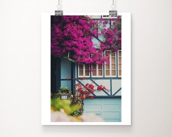 pink bougainvillea photograph, Nor Cal print, San Francisco print, Lombard Street print, San Francisco photograph, west coast decor