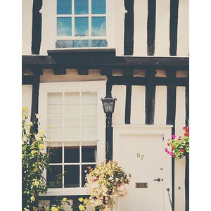 English architecture print, Lavenham photograph, english decor, Tudor house wall art, travel photography image 2