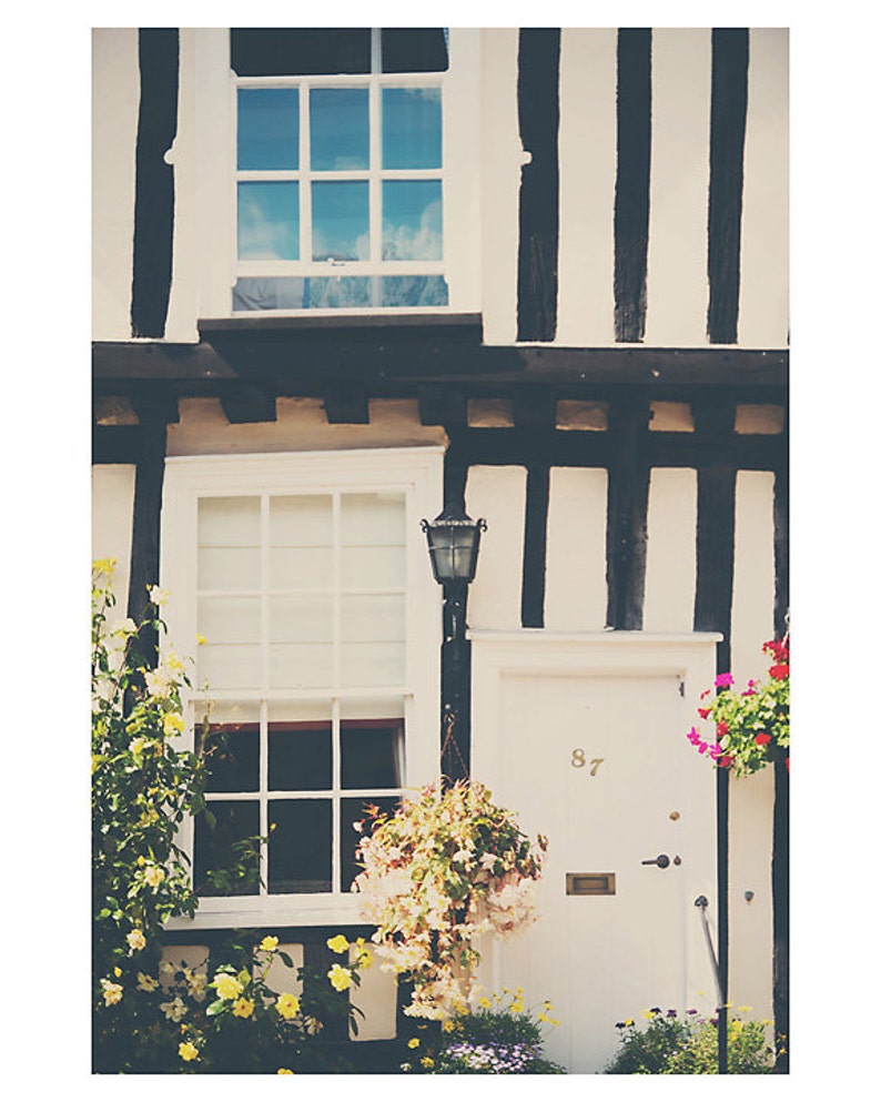 English architecture print, Lavenham photograph, english decor, Tudor house wall art, travel photography image 2