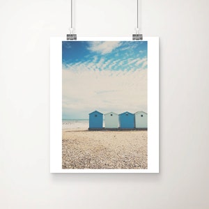 beach hut photograph, Charmouth print, ocean photograph, beach house decor, Jurassic Coast art, Dorset photograph, Dorset travel print