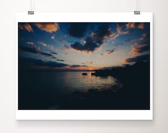 sunset Firth of Clyde photograph, Scotland photograph, Scotland sunset print, Scottish coastline, Scotland highlands print