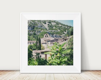 Gellone Monastery photograph, St Guilhem le Desert print, French architecture print, travel photography, Occitanie print