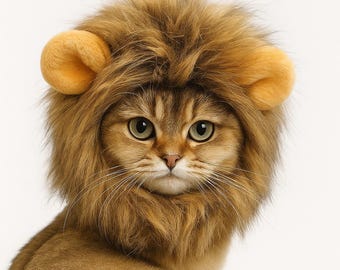 Cat Lion Mane Costume – Funny Halloween Pet Cosplay