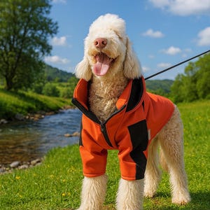 Giacca antipioggia invernale morbida personalizzata per cani, cappotto caldo impermeabile antivento per cani con pile, abbigliamento tattico per cani da esterno per cani di taglia media e grande