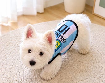 WM 2026 Hunde Trikot, Haustier Fußball Shirt, Brasilien Argentinien Portugal Frankreich Hundebekleidung, kleiner Hund Fußball Outfit, Welpen Sport Trikot