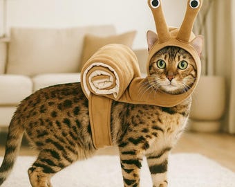 Rolig snigelkostym för husdjur | Corgi, katt Halloween Cosplay