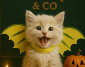 Dragon Wings Cat Costume | Adjustable Pet Halloween Outfit