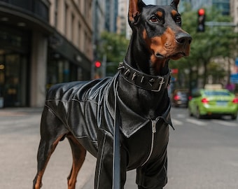 Faux Leather Dog Jacket | Warm Winter Coat, Urban Street Style