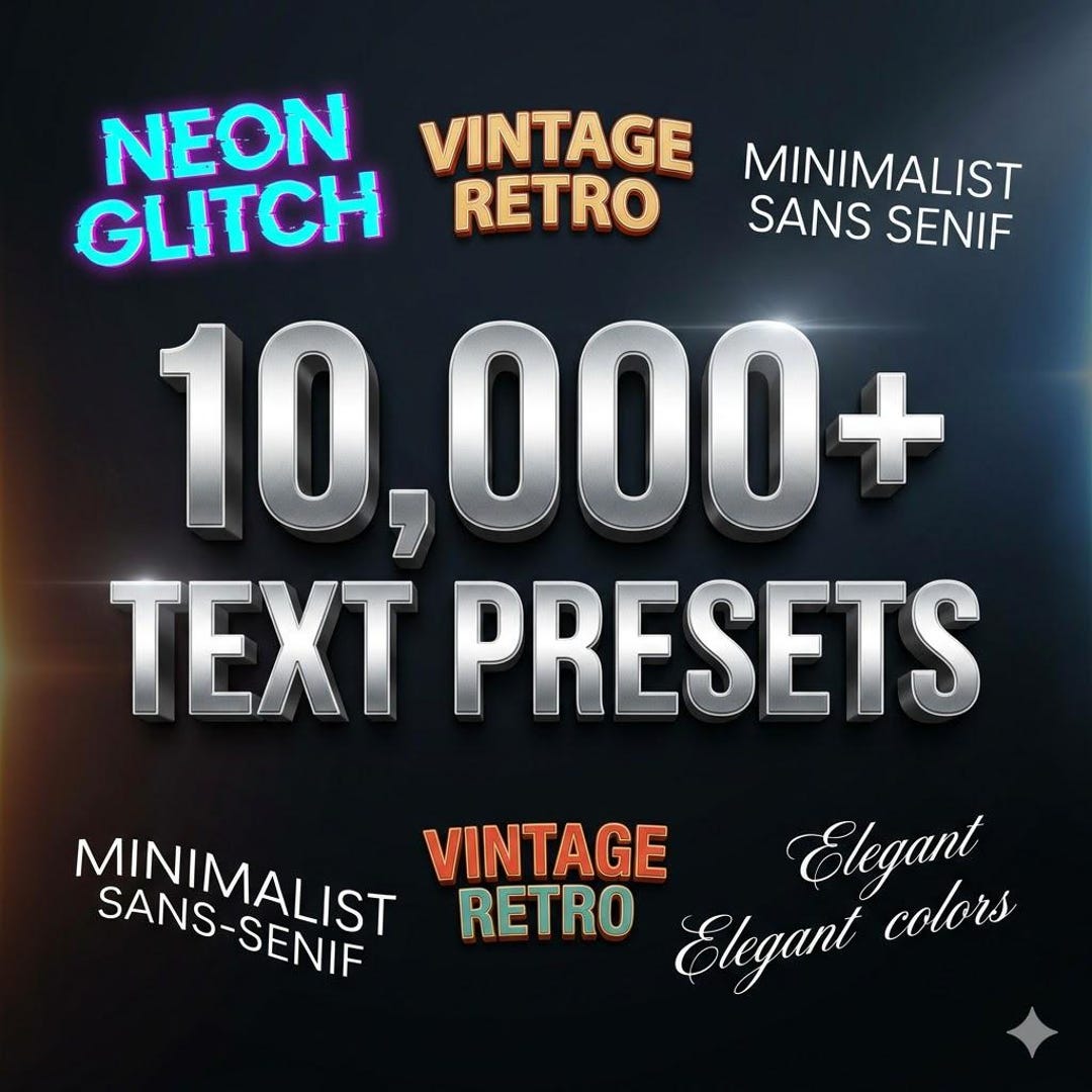 Text Message Presets 10000 Text Presets Pack, Video Editing Typography Bundle, Animated ...