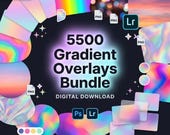 5500 Gradient Overlays Bundle, Digital Photoshop Overlays, Photo Editing Overlays, Photography Overlays, Lightroom Overlays Digital Download