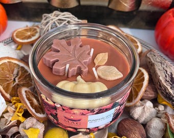 Pumpkin Spice Candle – 11.5 oz Handmade Soy Wax Jar – Fall Cozy Autumn Gift
