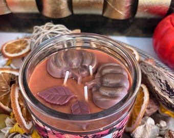 Pumpkin Spice Candle – 11.5 oz Handmade Soy Wax Jar – Fall Cozy Autumn Gift