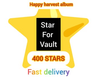 Autocollant Monopoly Star Vault pour la récompense de 400 étoiles (album Happy Harvest)