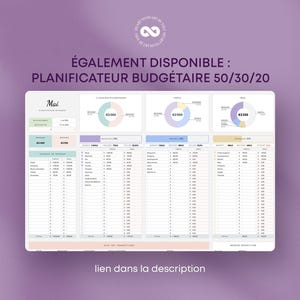 French Budget Planner Google Sheets Budget mensuel français, Monthly Budget Planner français, Monthly Budget Spreadsheet in French image 9