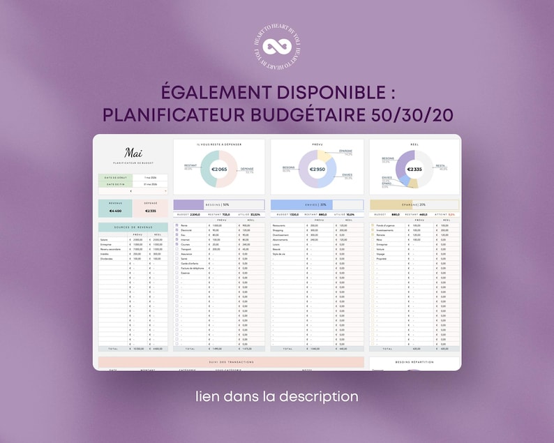 French Budget Planner Google Sheets Budget mensuel français, Monthly Budget Planner français, Monthly Budget Spreadsheet in French image 9