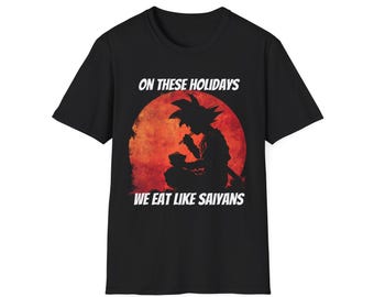 Saiyan Holidays T-Shirt: Dragon Ball Anime Tee for Fans