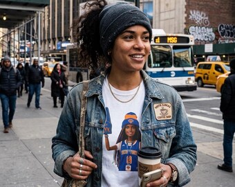 KNICKS | Rep Your City in Style: NYC Basketball Fashion Doll Graphic Tee