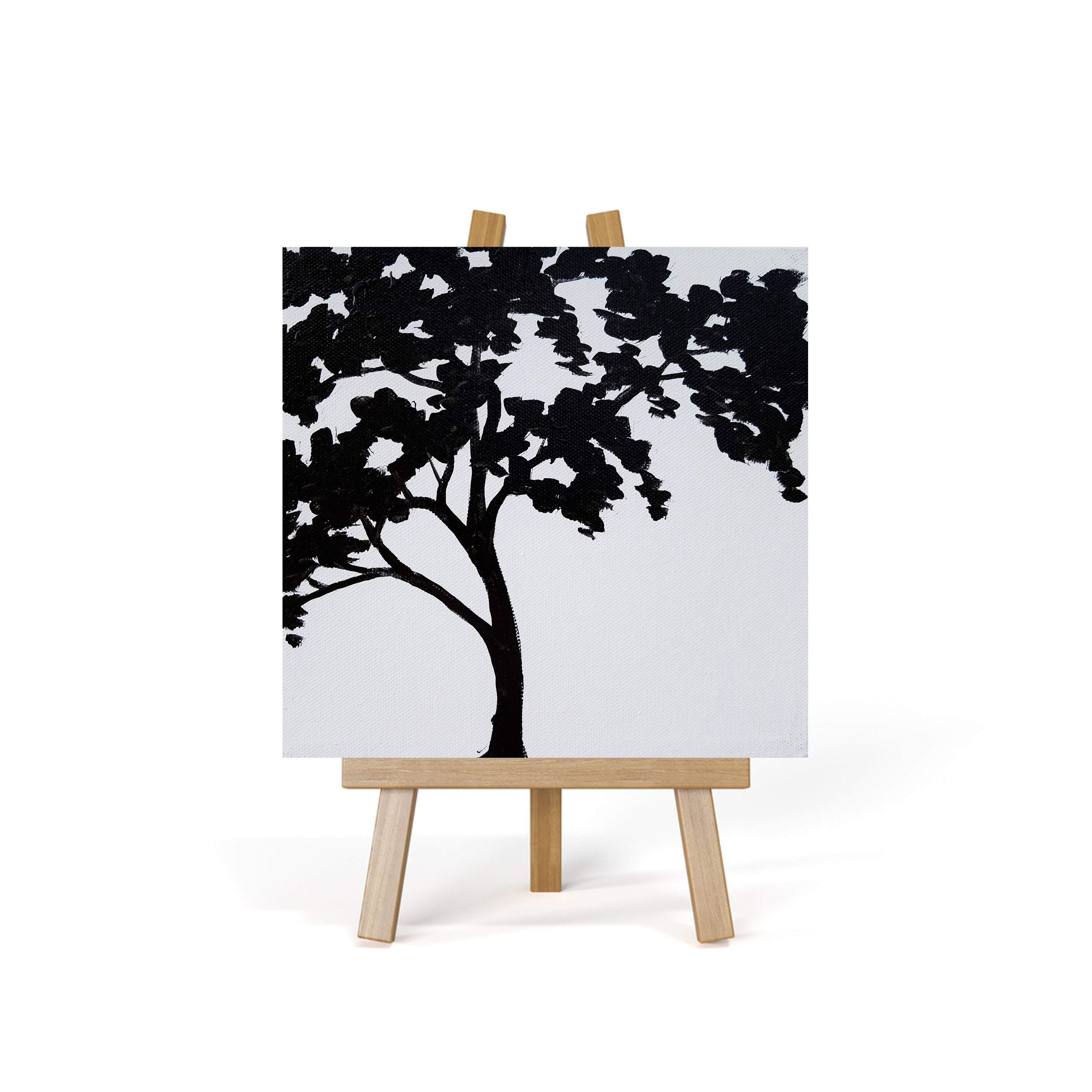 Abstract Tree Painting Abstract Painting Black and White Etsy