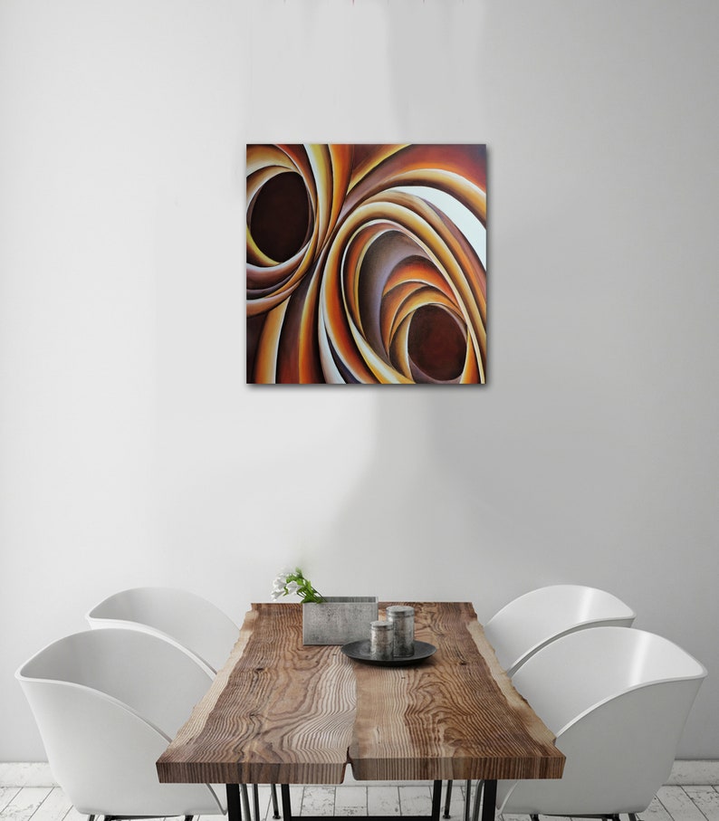 Large Wall Art Acrylic Painting Abstract Printable Wall Art Circle Art Digital Downloadable Prints Abstract Orange Purple Swirl Painting Day