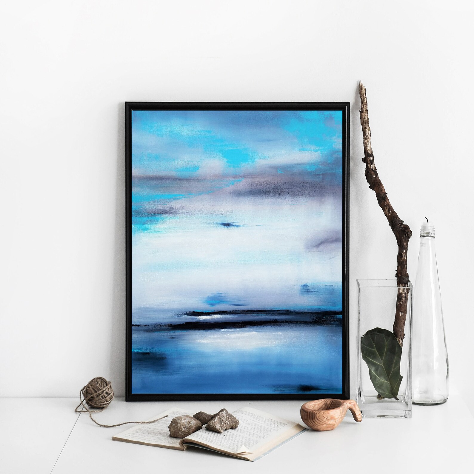 Navy Blue Abstract Art Digital Download Abstract Downloadable - Etsy
