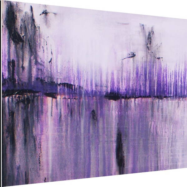 Abstract Painting Original Painting on Canvas Purple Painting Acrylic Wall Decorations Modern Art 30x24 by Heather Day Free Shipping