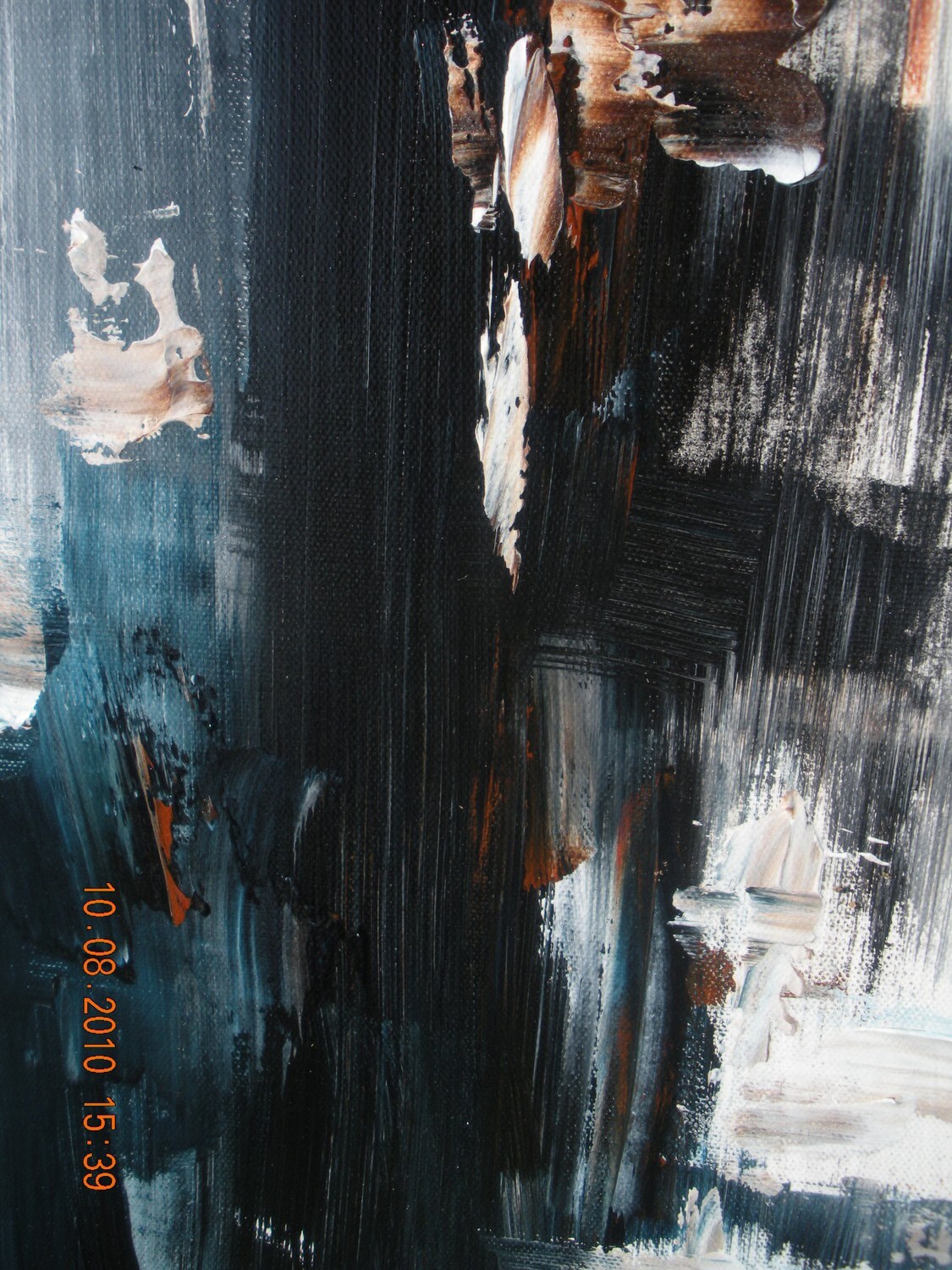 Original Abstract Painting Blue Painting Brown Painting Etsy