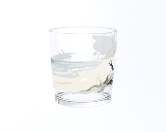Coastal Puffin Glass, Yorkshire Coast Tumbler, Seaside Cocktail Drinkware