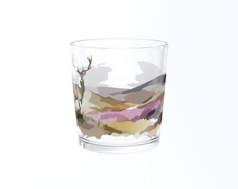 Stag Heather Stemless Tumbler, Yorkshire Countryside Whisky Glass