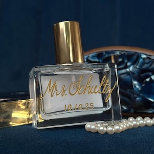 Personalized Hand-Engraved Perfume Bottle: Custom Calligraphy Service