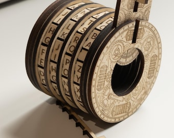 Criptex in legno con password di 4 lettere • Scatola regalo segreta personalizzata