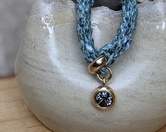 Cerulean Blue Solitaire Necklace, Gold Bezel Set Pendant, Boho Statement Necklace, Earrings Optional
