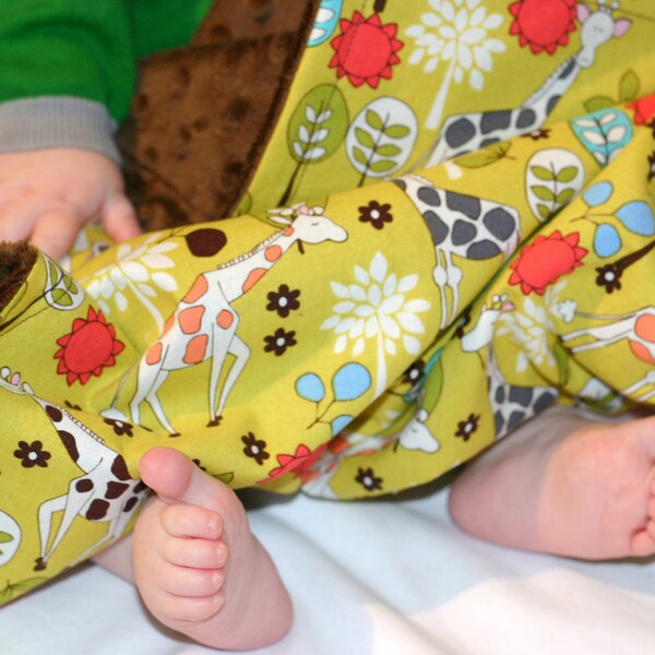 Giraffe Garden Minky Baby Blanket With Chocolate Minky For Your Little One