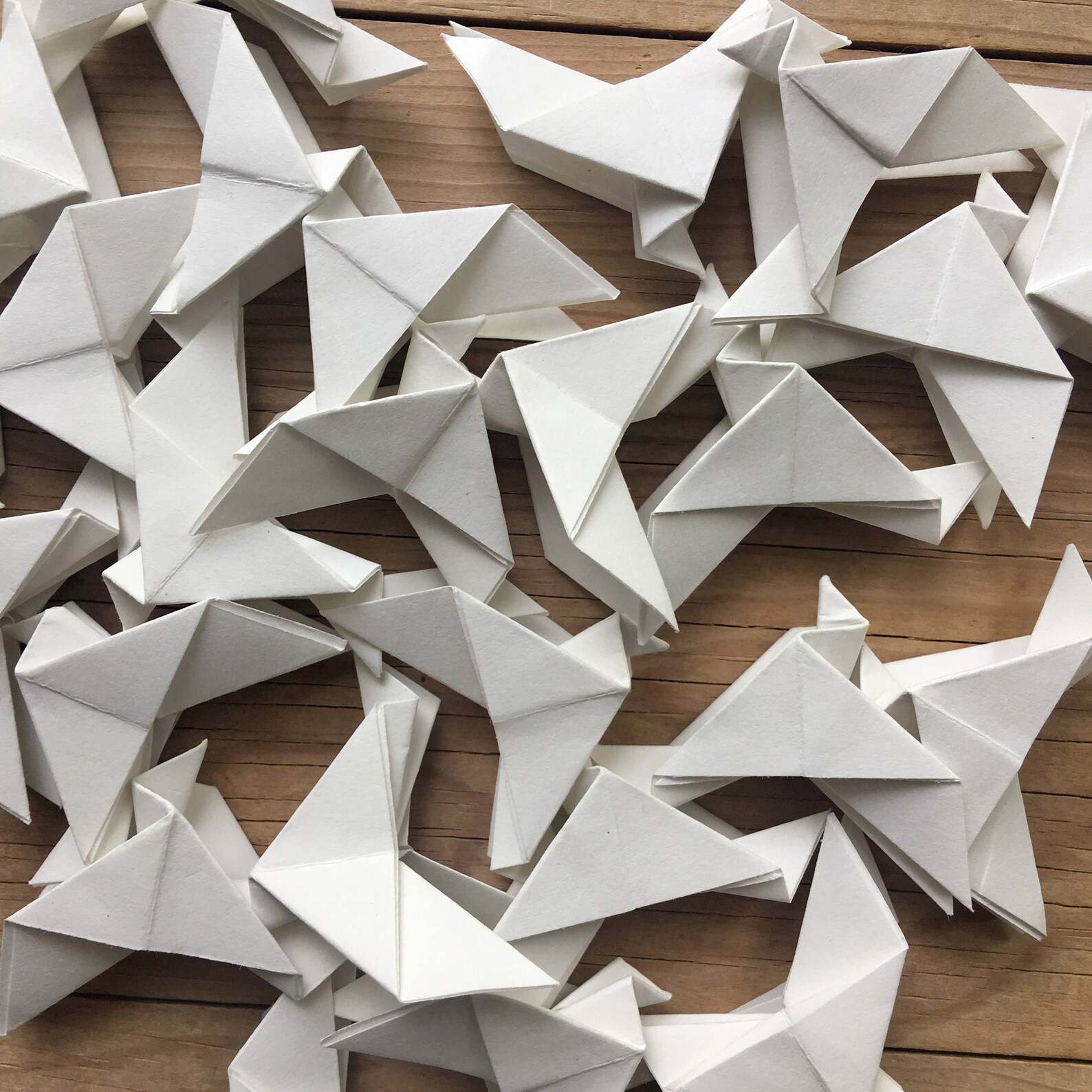 Tiny White Origami Doves set of 25 Etsy