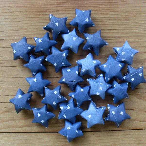Night Sky Origami Stars, set of 24. Table Scatter.