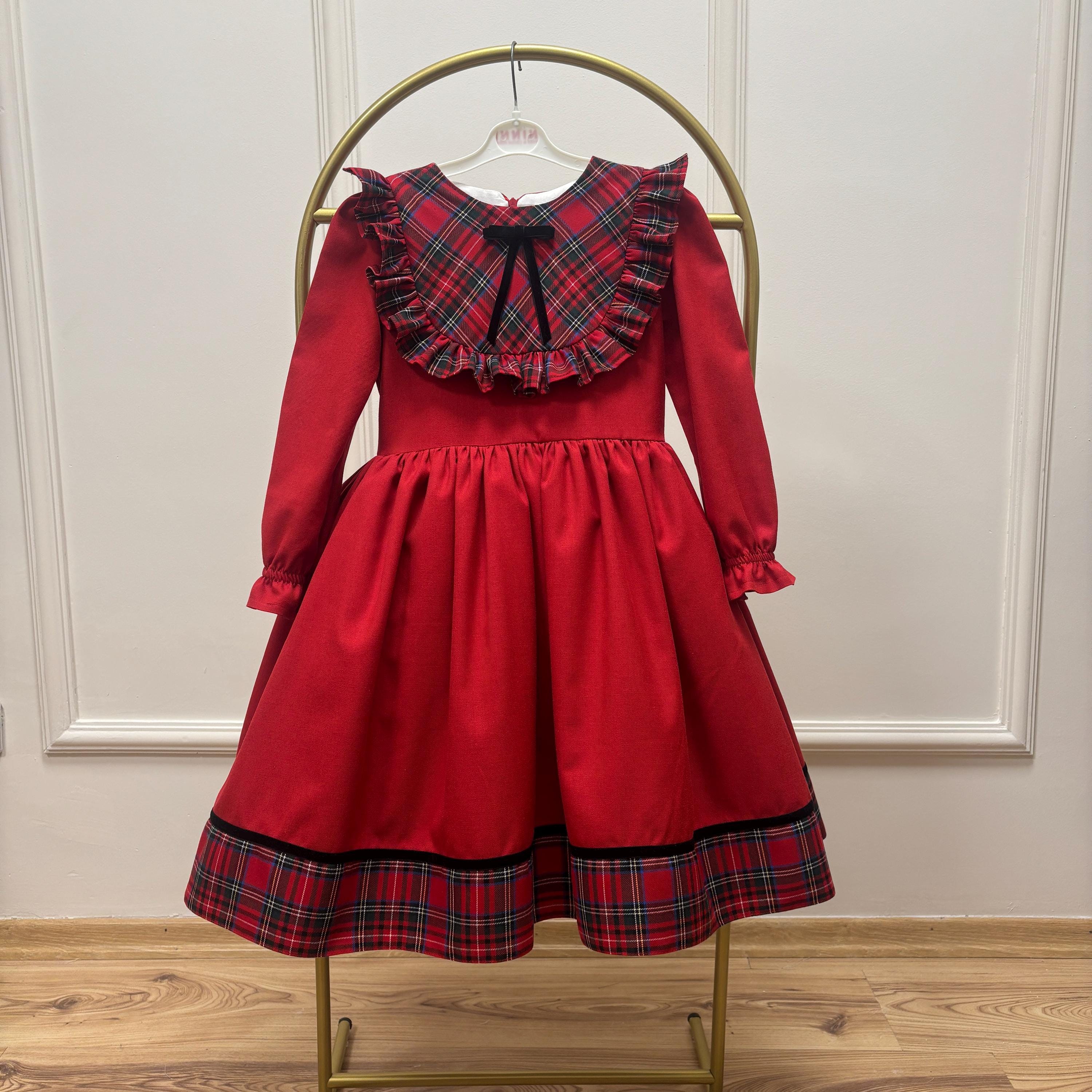 plaid christmas dress 2t Toddler Plaid Sateen Holiday Dress