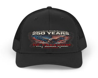Celebrate America's 250 Years Trucker Hat | Patriotic Retro Mesh Cap