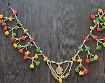 Ganesh Toran | Suspension pour porte à pompons Diwali, décor indien