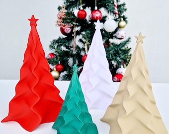 Modern 3D Printed Christmas Tree | Minimalist Holiday Decor | Unique Xmas Gift Idea