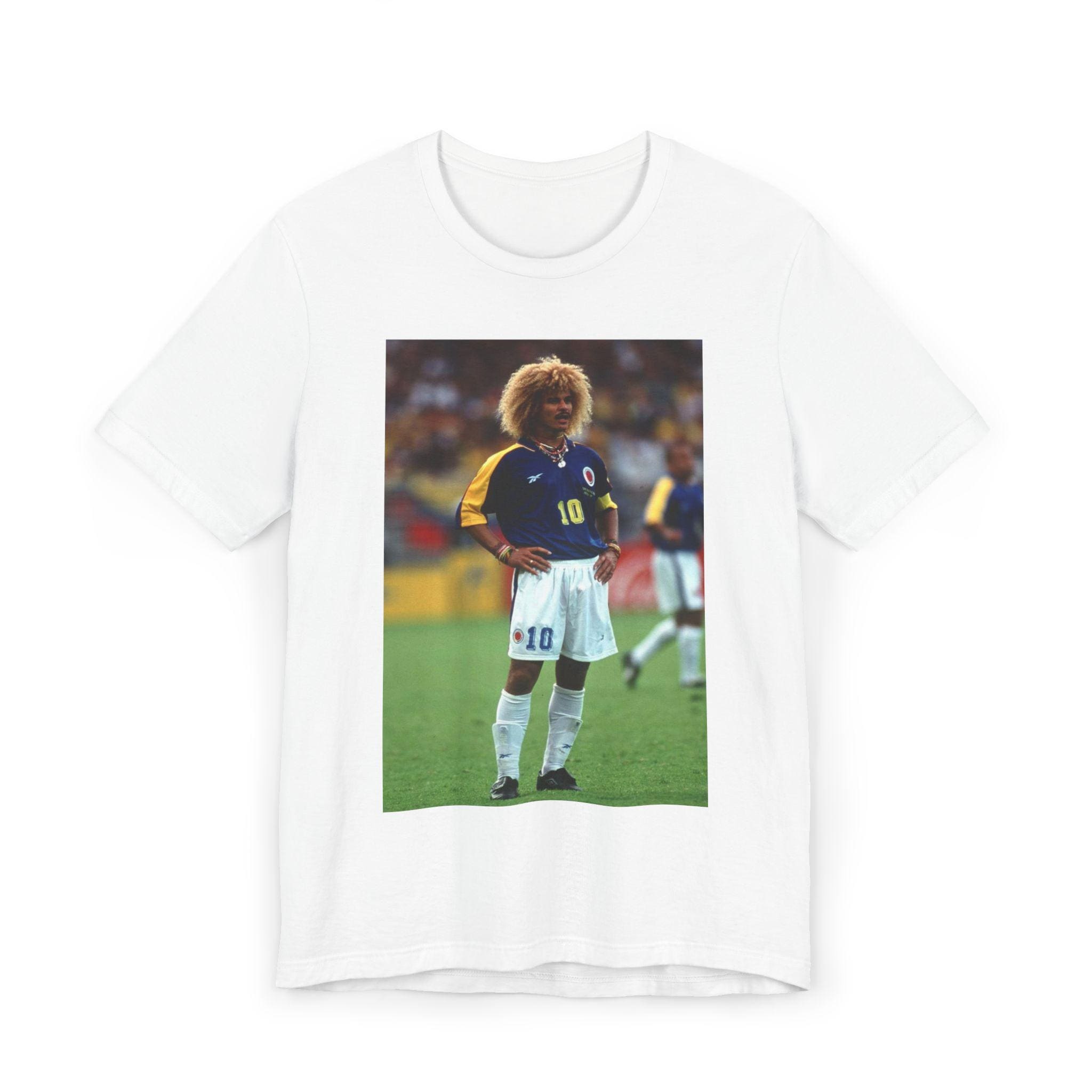 カルロス バルデラマ 'El Pibe' T シャツ: レトロ コロンビア サッカー