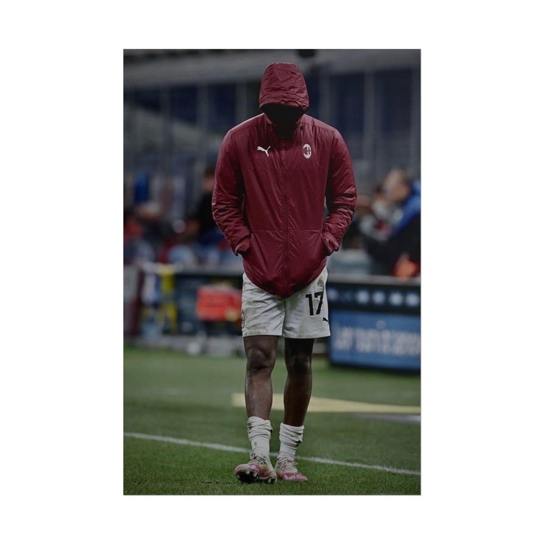 Rafa Leao Cold Hooded Player Poster Rolled Posters | Soccer Athlete ...