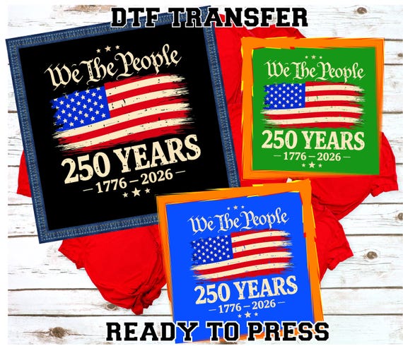 USA Heritage 250 Years Dtf: Vintage 1776–2026 Patriotic Flag Dtf Transfer