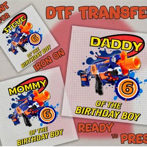 Custom Birthday DTF Transfer: Personalized Name And Age Heat Transfer, Birthdays Boy Iron On