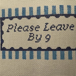 【段ボールペイント】Do you have words to leave? Please Leave by 9 Needlepoint Canvas - Etsy