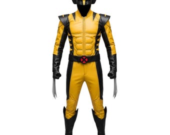Handgefertigtes Wolverine Lederkostüm: X-Men inspirierter Cosplay-Anzug